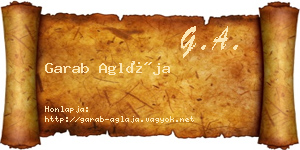 Garab Aglája névjegykártya